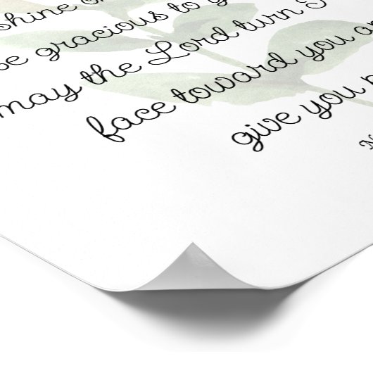 Moge de Heer u zegenen en u houden Poster (Hoek)