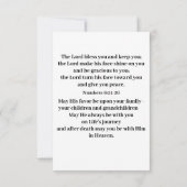 Moge de Heer u zegenen met uw gebedskaart Bedankkaart (Achterkant)