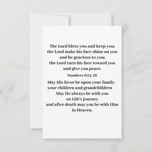 Moge de Heer u zegenen met uw gebedskaart Bedankkaart (Achterkant)