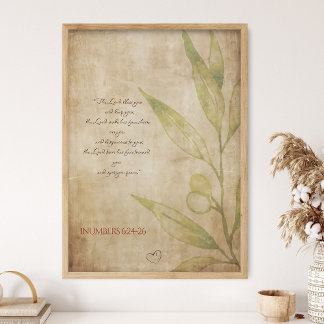 Moge de Heere u zegenen en behoeden, Numeri 6:24-2 Poster
