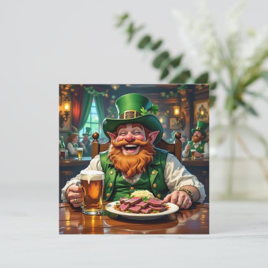Moge de Ierse geluksbrenger met je zijn! St. Patri Kaart (Staand voorkant)