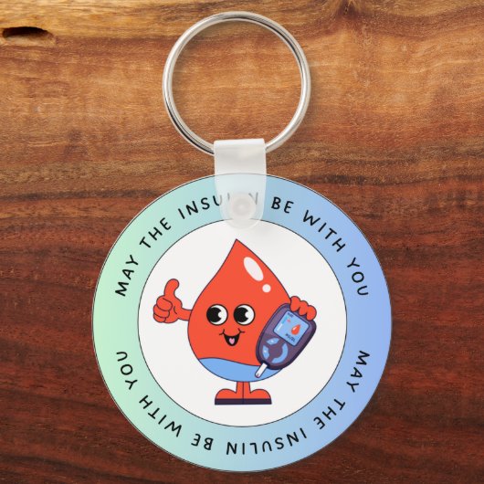 Moge de insuline bij je zijn - Grappige Sleutelhan Sleutelhanger (Achterkant)