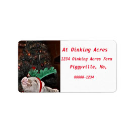 Moge de kerstsfeer, Varken Adresetiketten Etiket