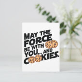 Moge de kracht bij u zijn en cookies briefkaart (Staand voorkant)