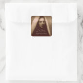 Moge de liefde van Sint Bernadette bij U altijd zi Vierkante Sticker (Tas)