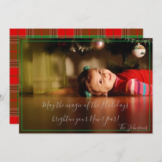 Moge de Magie van de Feestdagen Kaart (Voorkant / Achterkant)