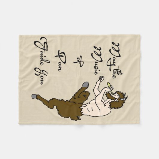 Moge de muziek van Pan je leiden Fleece Deken (Voorkant (Horizontaal))