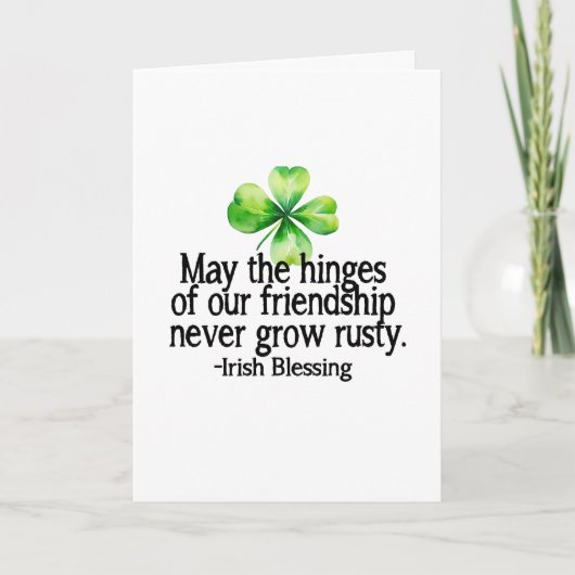 Moge de scharnieren van onze vriendschap nooit gaa kaart (Voorkant)