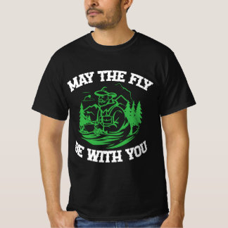 "Moge de vlieg met je zijn" vliegvissen sport SVG T-shirt