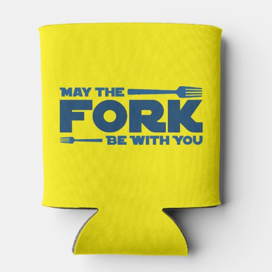 Moge de vork bij u zijn blikjeskoeler (Achterkant)