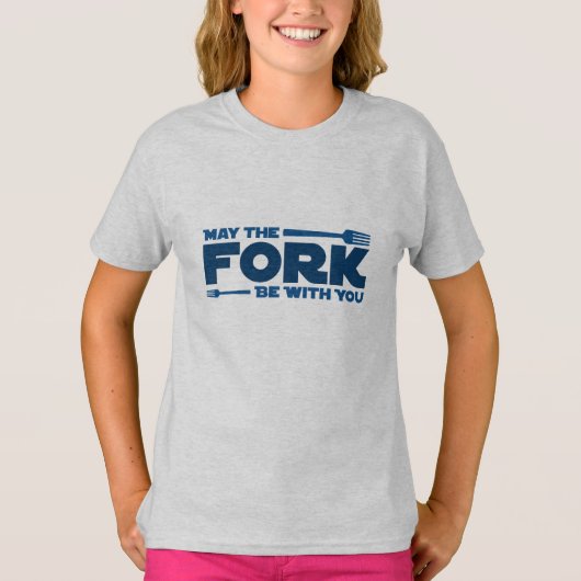 Moge de vork bij u zijn t-shirt (Voorkant)