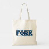 Moge de vork bij u zijn tote bag (Achterkant)