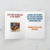 Moge de vorken bij je zijn Grappige Thanksgiving Kaart (Binnen)