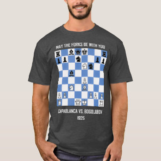 Moge de vorken bij jou zijn Capablanca vs Chess T-shirt