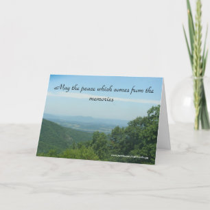 Moge de vrede die komt, Condoleance Kaart