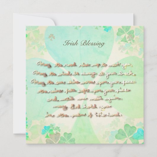 "Moge de weg omhoog gaan..." Handgeschreven met Sh Kaart (Voorkant)