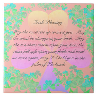 "Moge de weg omhoog gaan..." Ierse zegening Tegeltje