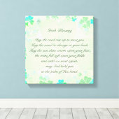 "Moge de weg omhoog gaan..." Irish Bless Antiek Canvas Afdruk (Insitu (Houten vloer))