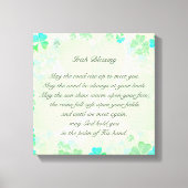 "Moge de weg omhoog gaan..." Irish Bless Antiek Canvas Afdruk (Voorkant)