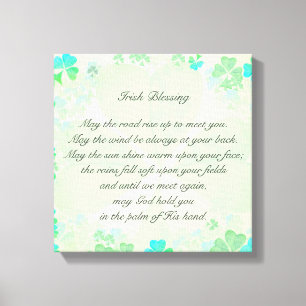 "Moge de weg omhoog gaan..." Irish Bless Antiek Canvas Afdruk