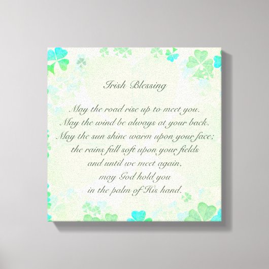 "Moge de weg omhoog gaan..." Irish Bless Antiek Canvas Afdruk (Voorkant)
