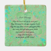 "Moge de weg omhoog gaan" Irish Blessing Ornament (Voorkant)