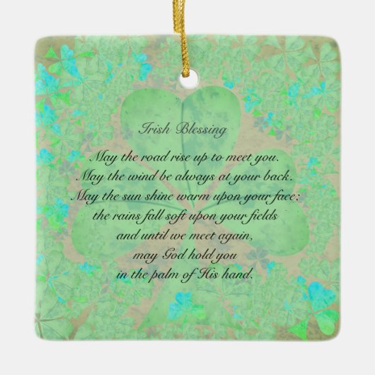 "Moge de weg omhoog gaan" Irish Blessing Ornament (Voorkant)