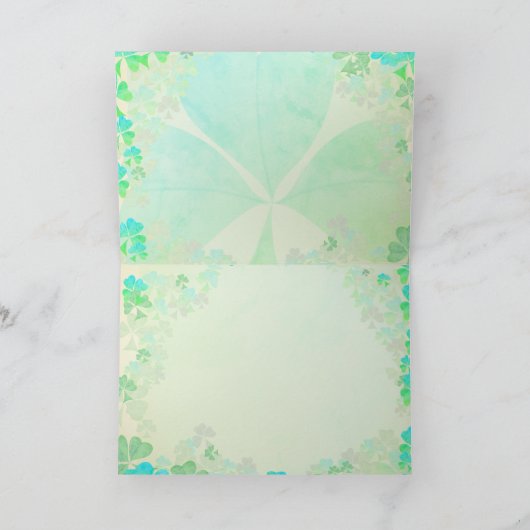 "Moge de weg omhoog gaan..." Irish Blessing Shamro Kaart (Binnen)