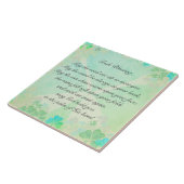 "Moge de weg omhoog gaan..." Irish Blessing Tegeltje (Zijkant)