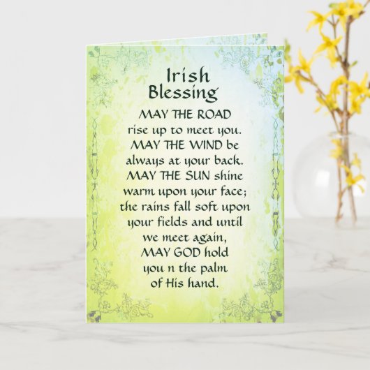 Moge de weg omhoog gaan om u Iers te ontmoeten Kaart (Gele Bloem)