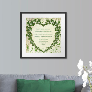 Moge de weg omhoog gaan om u Irish Blessing te ont Poster