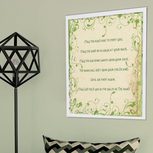 Moge de weg omhoog gaan om u Irish Blessing te ont Poster