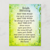 Moge de weg omhoog om u te ontmoeten, Ierse zegeni Briefkaart (Voorkant)