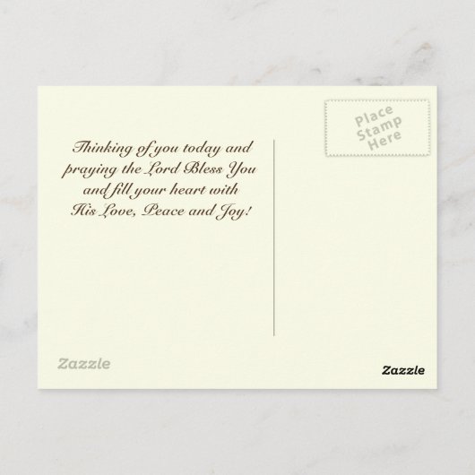 Moge de weg omhoog om u te ontmoeten, Ierse zegeni Briefkaart (Achterkant)