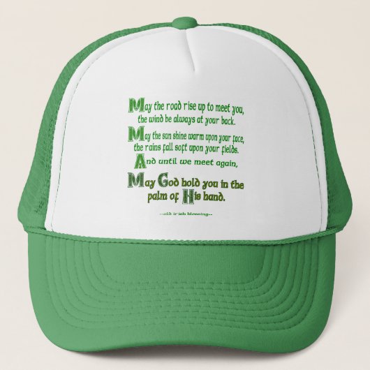 Moge de weg omhoog om u te ontmoeten trucker pet (Voorkant)