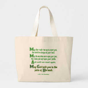 Moge de weg voor je oprijzen grote tote bag
