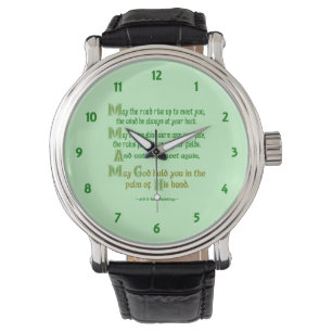 Moge de weg voor je opstijgen Ierse Zegen Horloge