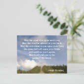 Moge de Wegrijping omhoog om u te ontmoeten, Irish Briefkaart (Staand voorkant)