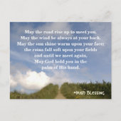 Moge de Wegrijping omhoog om u te ontmoeten, Irish Briefkaart (Voorkant)