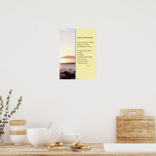 Moge de wijsheid van jou zijn... poster (Keuken)