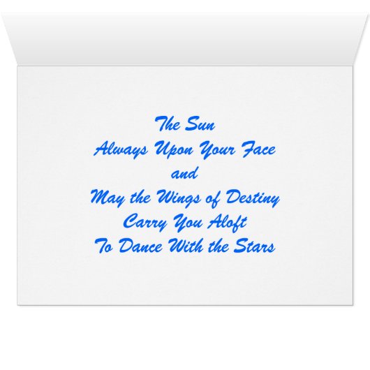 "Moge de wind altijd op je rug zijn...." (Binenzijde Horizontaal (Onderkant))