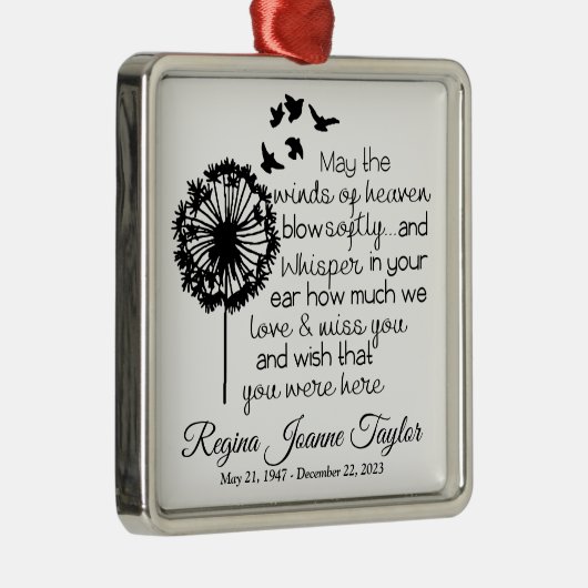 Moge de winden van de Hemelse Memorial Ornament (Rechts)