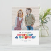 Moge dit kerst nog een vrolijker en lichter zijn feestdagenkaart (Staand voorkant)