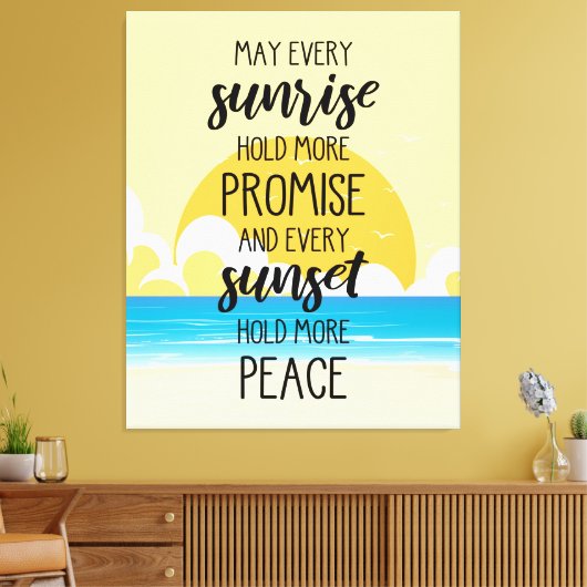 Moge elke zonsopgang meer beloften inhouden voor d canvas afdruk (Insitu (Woonkamer))