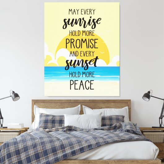 Moge elke zonsopgang meer beloften inhouden voor d canvas afdruk (Insitu (Slaapkamer))