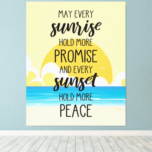 Moge elke zonsopgang meer beloften inhouden voor d canvas afdruk (Insitu (Houten vloer))