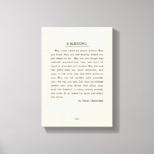 Moge er vandaag vrede heersen binnen canvas afdruk