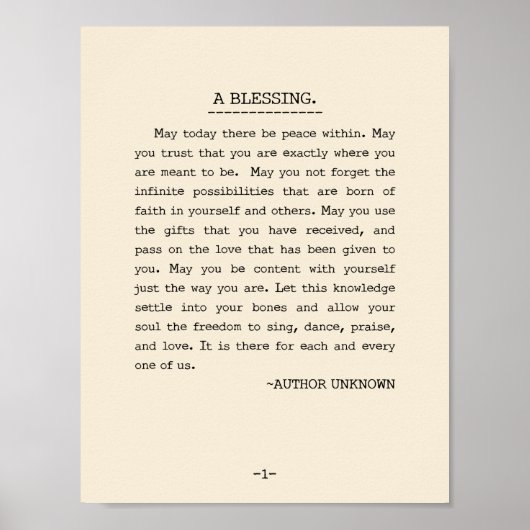 Moge er vandaag vrede heersen binnen poster (Voorkant)