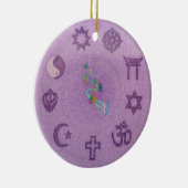 Moge er vrede heersen op aarde Mandala Keramisch Ornament (Rechts)