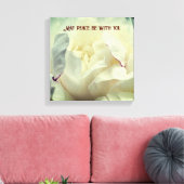 Moge er vrede zijn met jullie Peony-Inspirerend Canvas Afdruk (Insitu (Woonkamer))